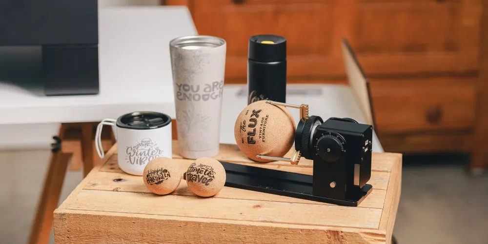 Chuck Rotary add-on engraving a tumbler