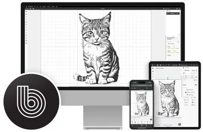 Beam Studio open on a laptop