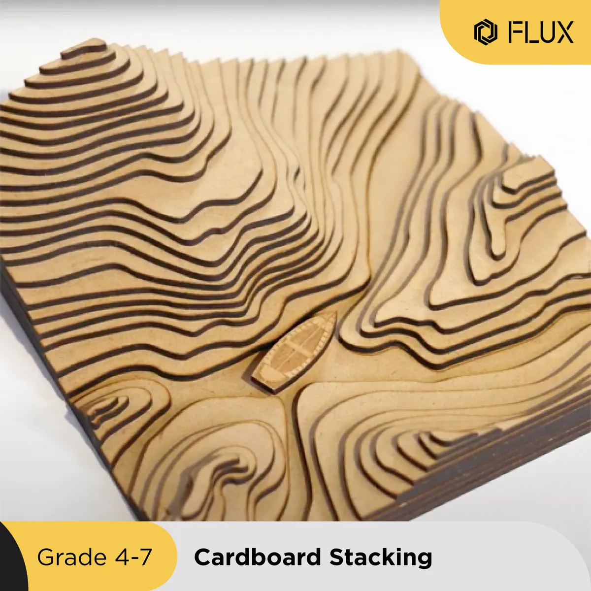 Layered cardboard sculpture project