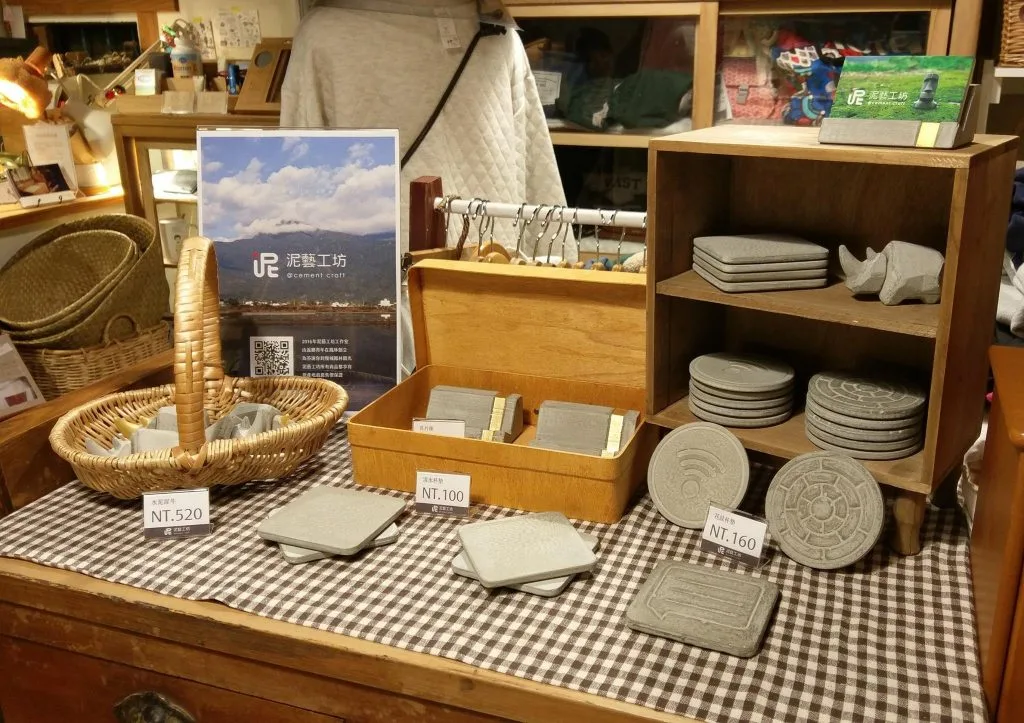 Clay Workshop clocks, ornaments, and small objects displayed for sale