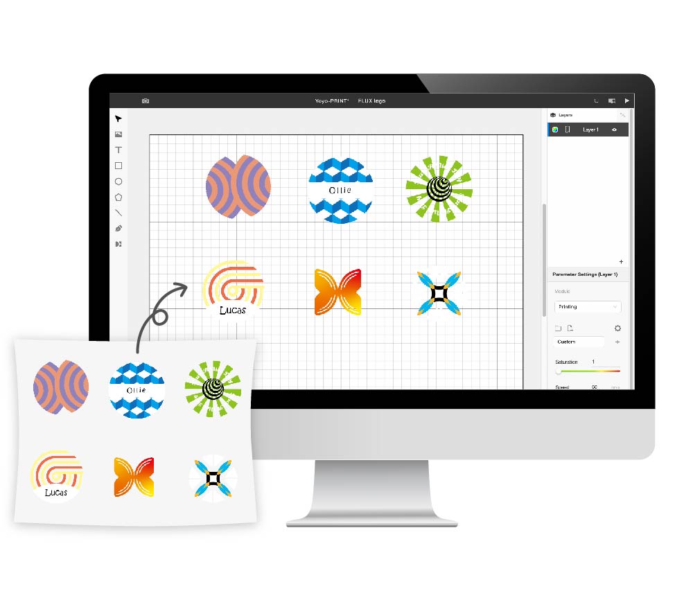 Drag & Drop Designs to Beam Studio