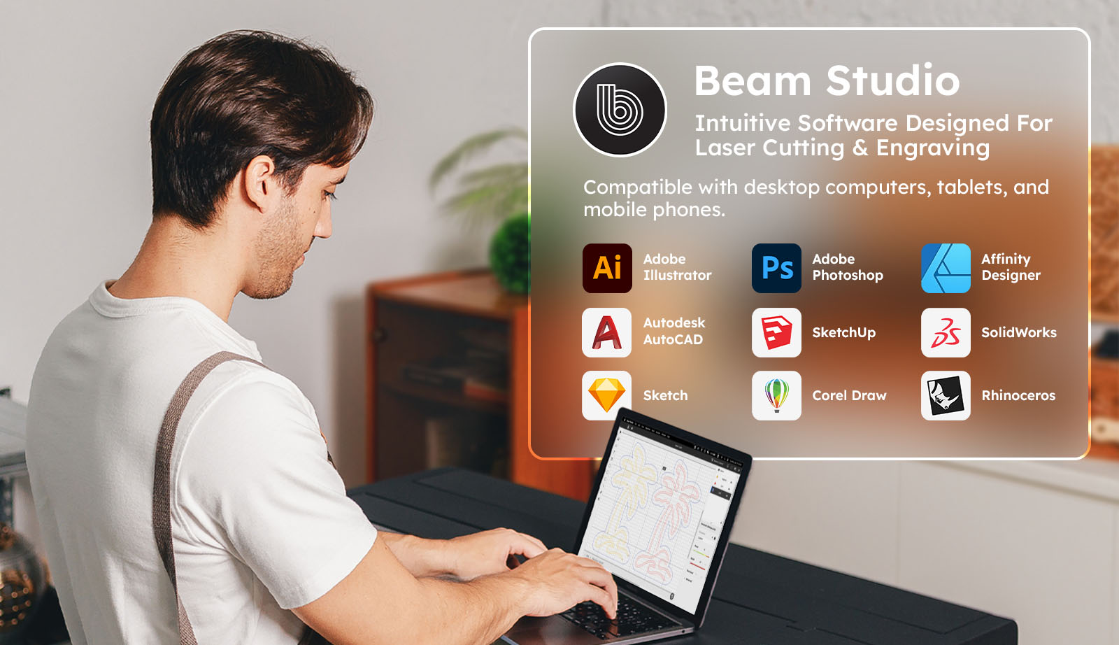 Beam Studio connected to Beambox II